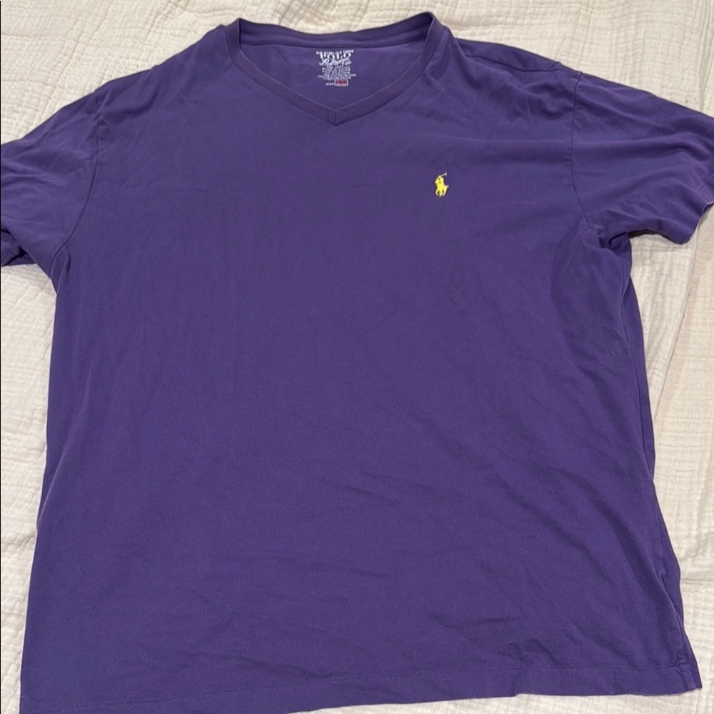 Ralph Lauren Deep Purple V-Neck Tee